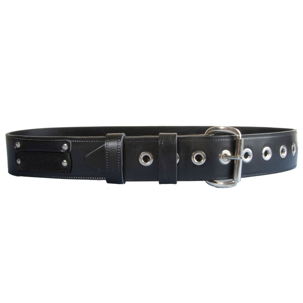 BIGBEN® Scaffolders Leather Tool Belt (Small (28"–32"), Genuine Leather, Black, 4 Loops)